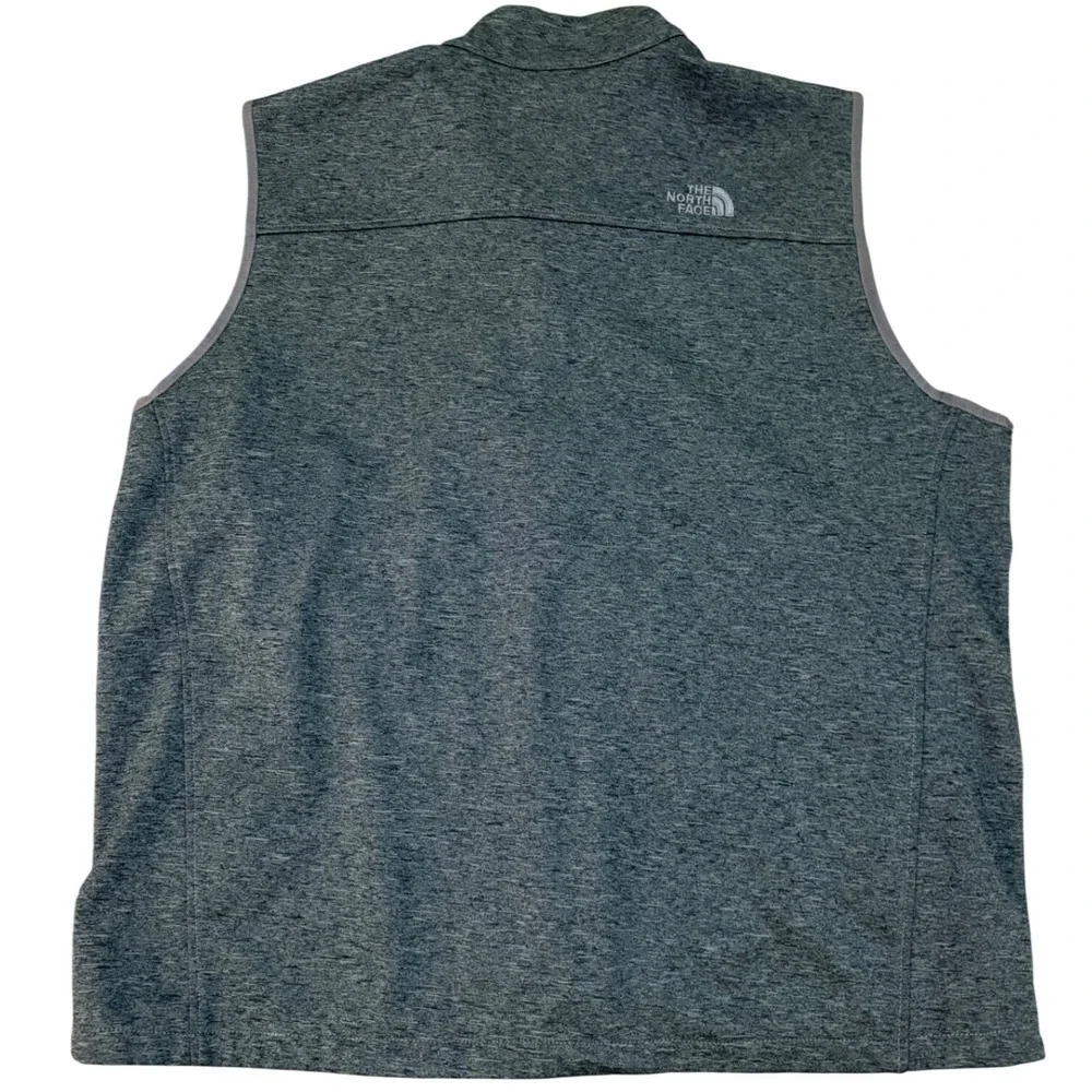The North Face Mens XXL Gray Heathered Full Zip Fleece Lined Performance Vest